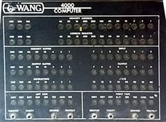 Wang 4000 front panel